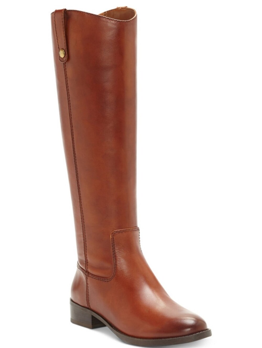 INC International Concepts Tall Leather Over-the-Knee Boot in Chestnut Brown